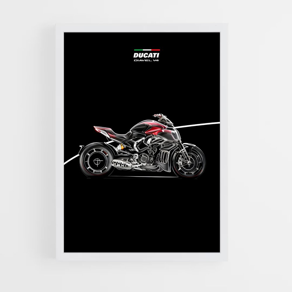 Poster Vitesse de la Diavel – affiche Ducati (vue 3)